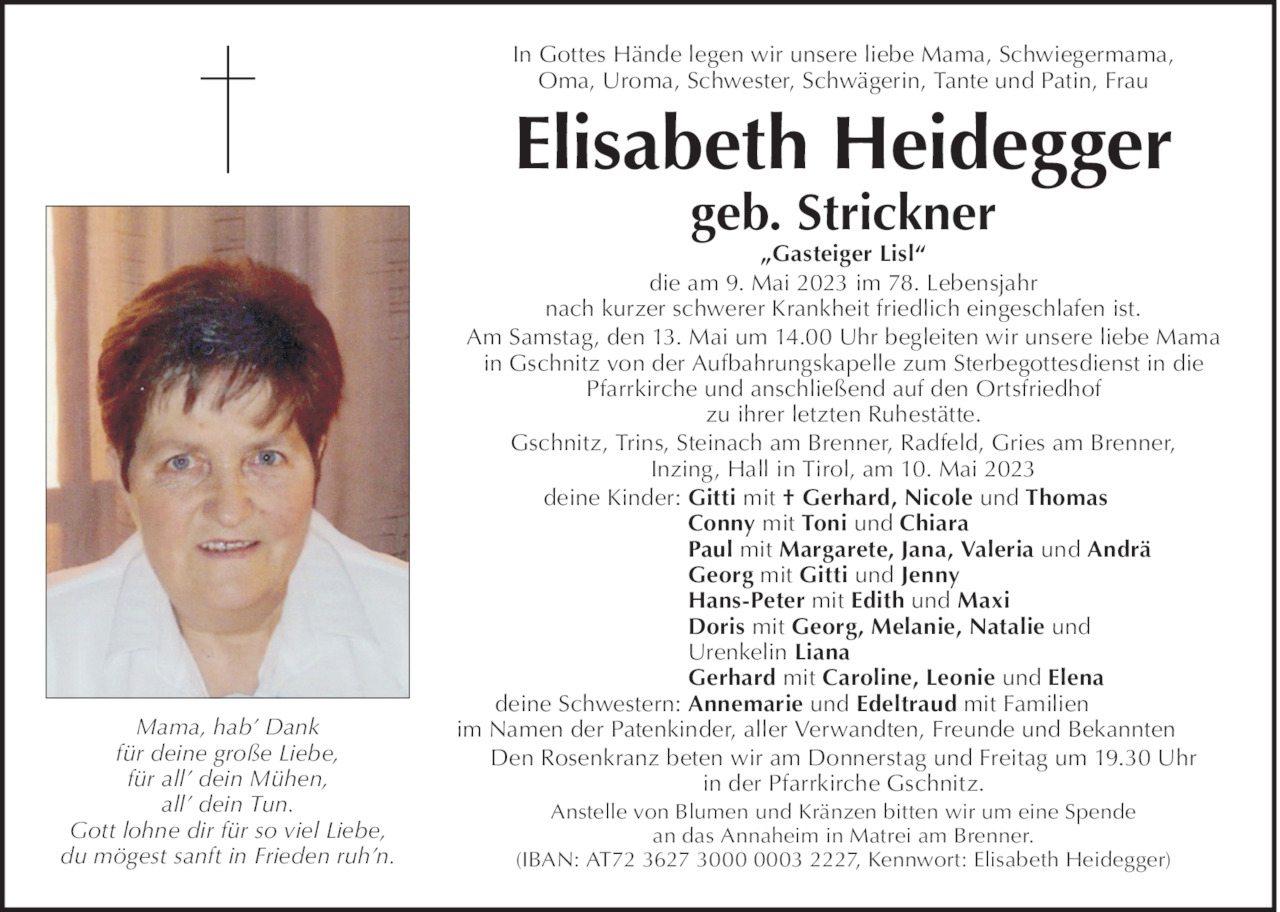 Elisabeth Heidegger Bild