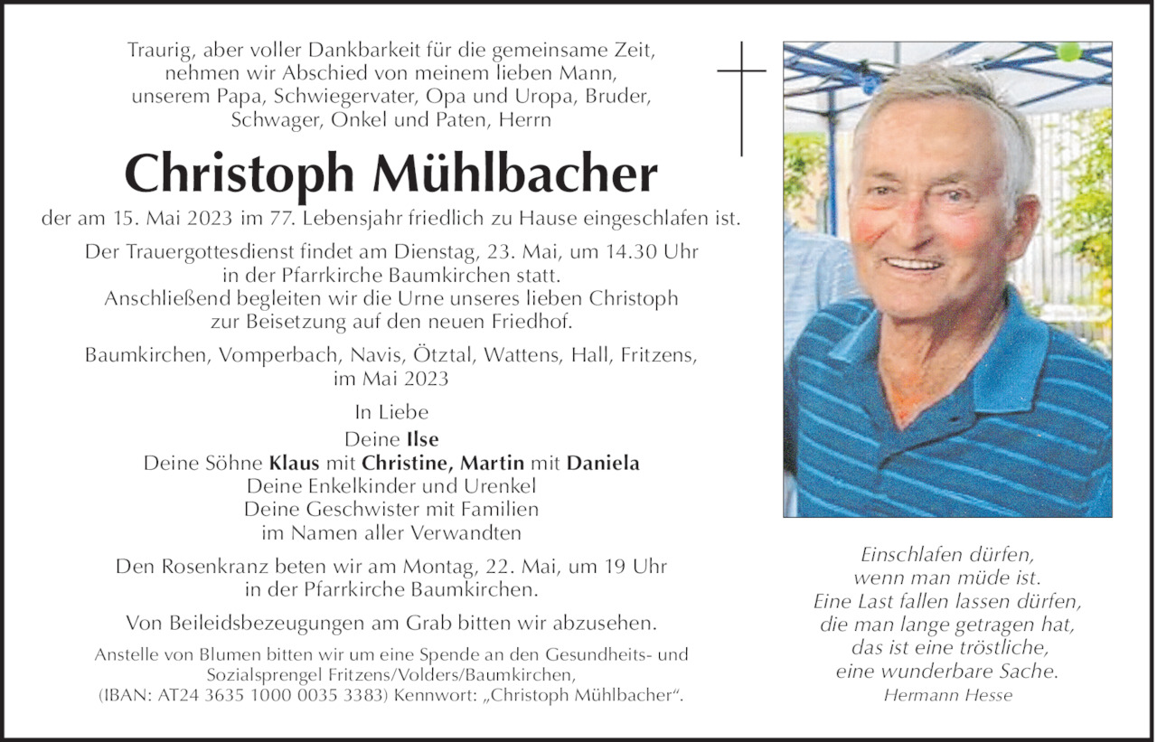 Christoph Mühlbacher Bild