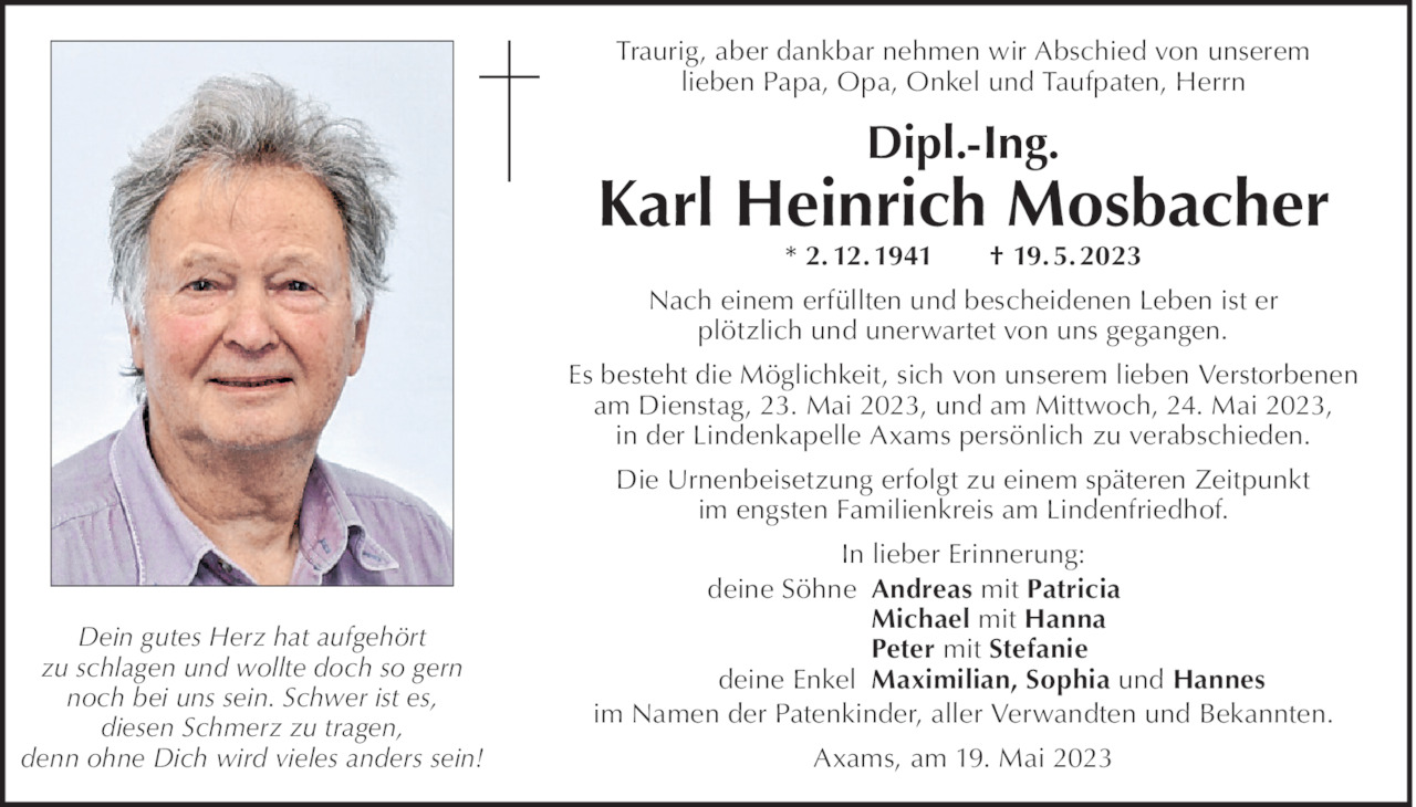 Karl Heinrich Mosbacher Bild