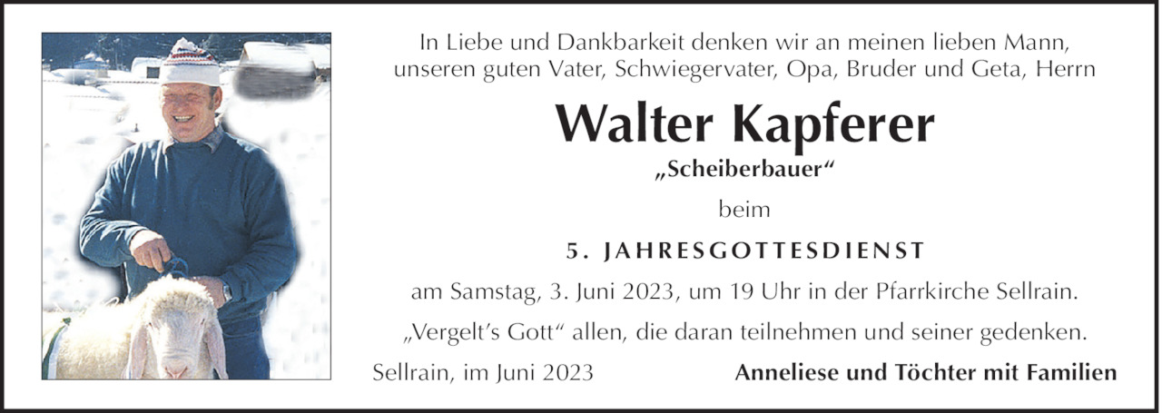 Walter Kapferer Bild