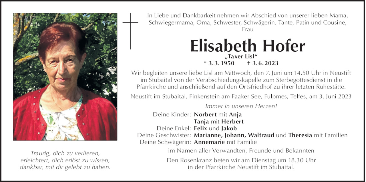 Elisabeth Hofer Bild
