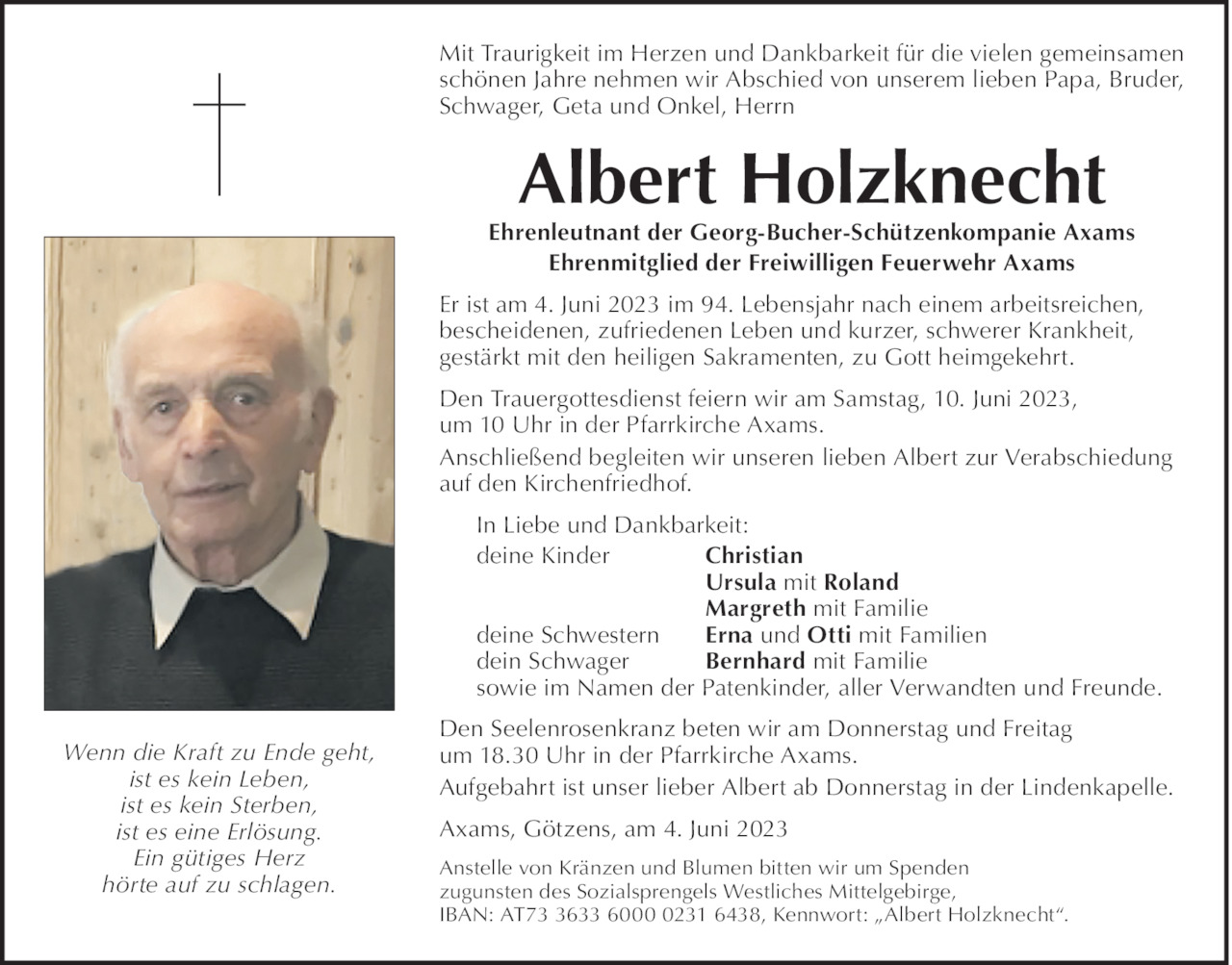 Albert Holzknecht Bild