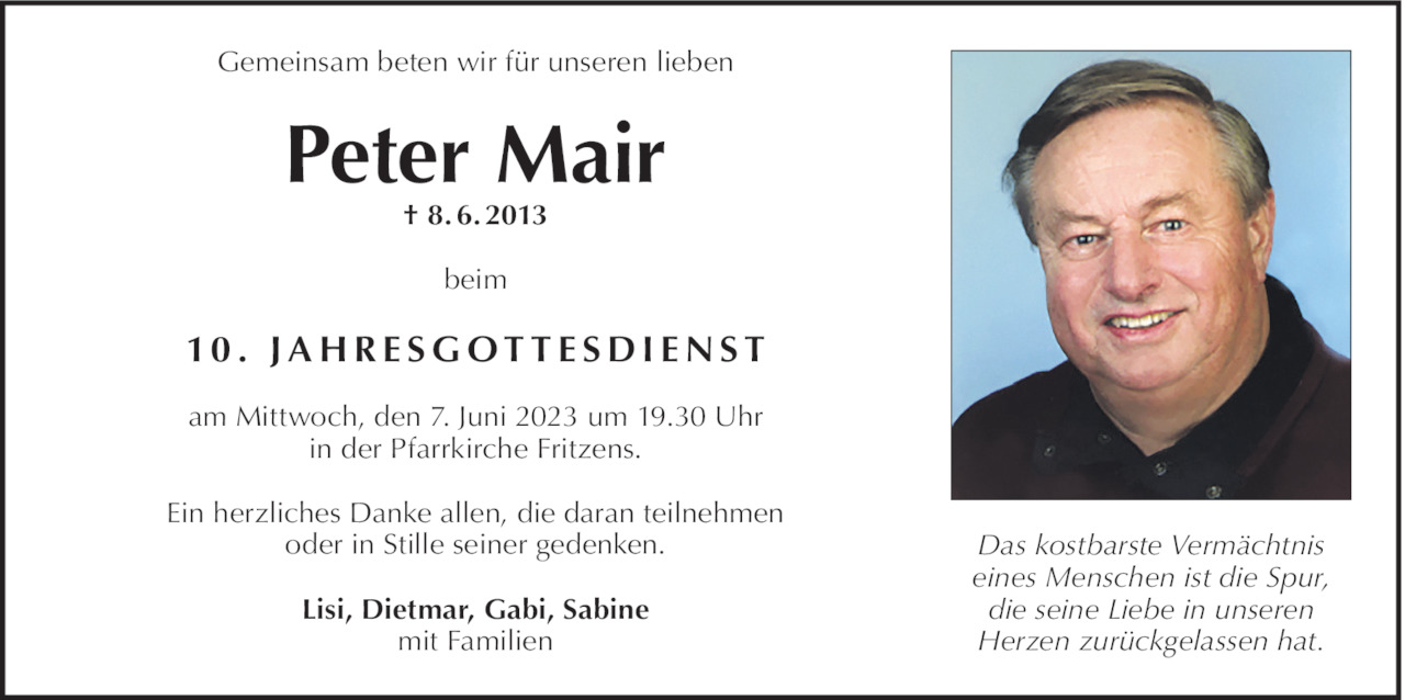 Peter Mair Bild