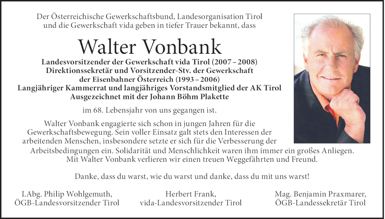 Walter Vonbank Bild