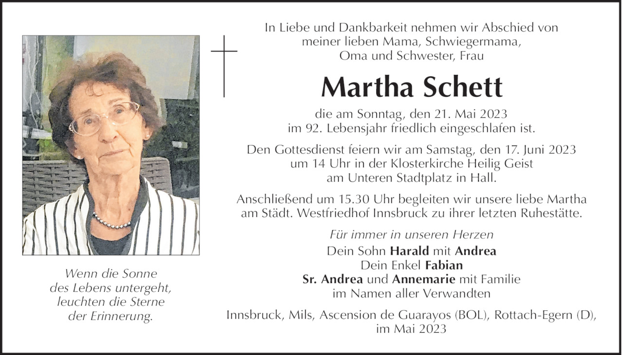 Martha Schett Bild