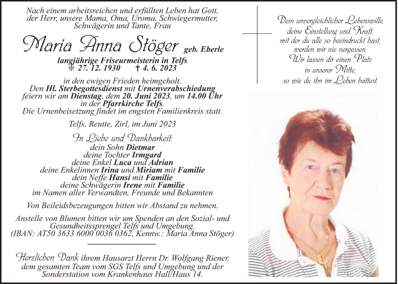 Maria Anna Stöger Bild