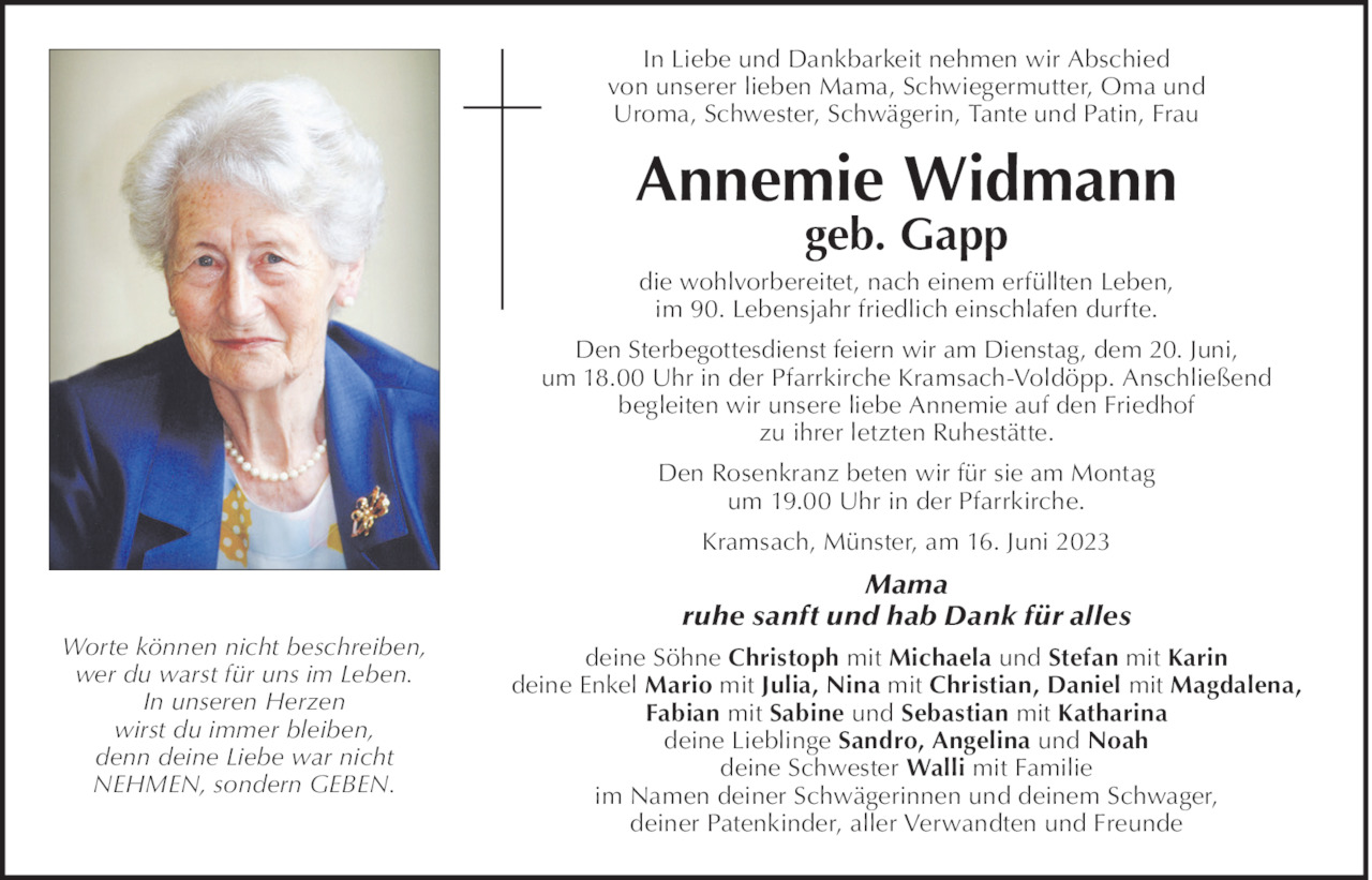 Annemie Widmann Bild