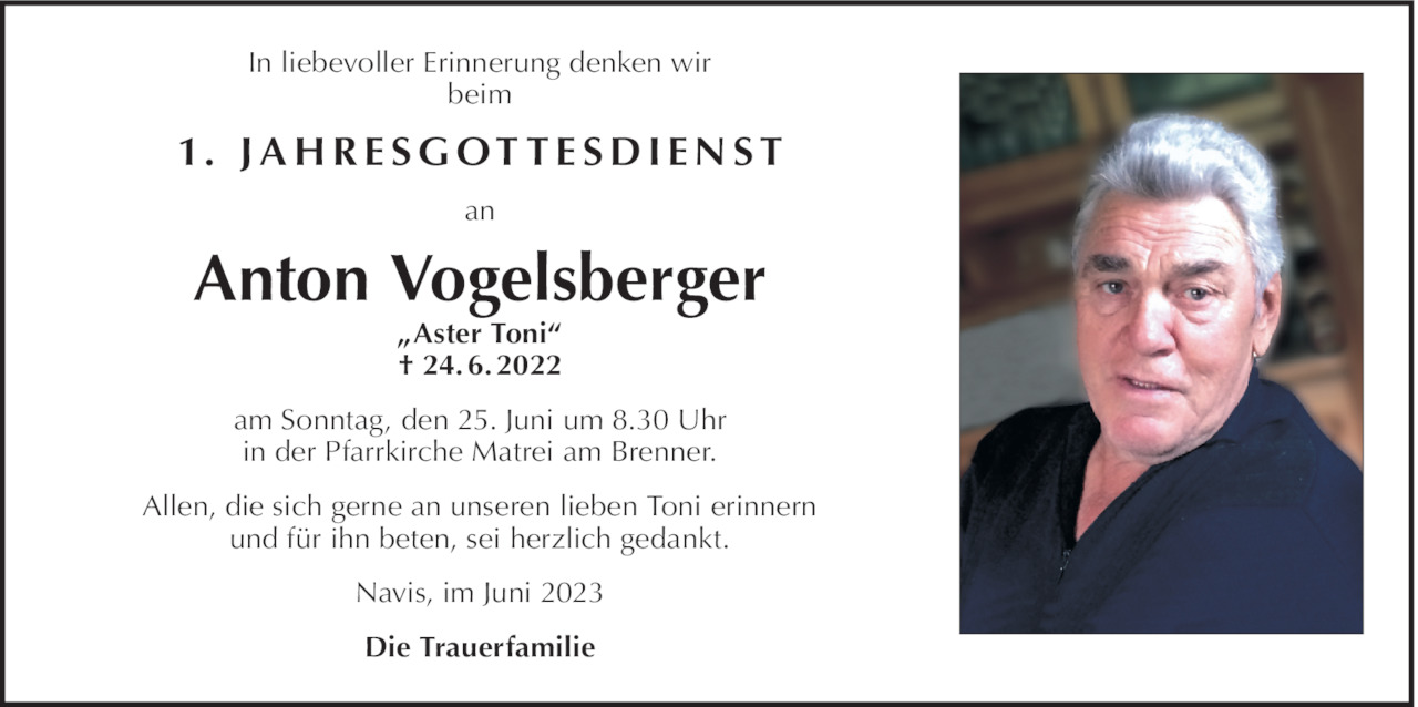 Anton Vogelsberger Bild