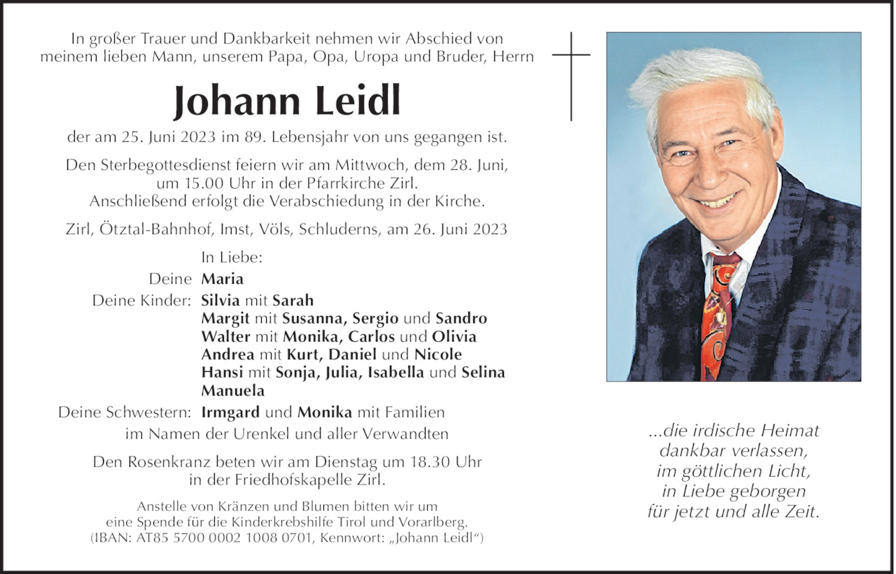 Johann Leidl Bild