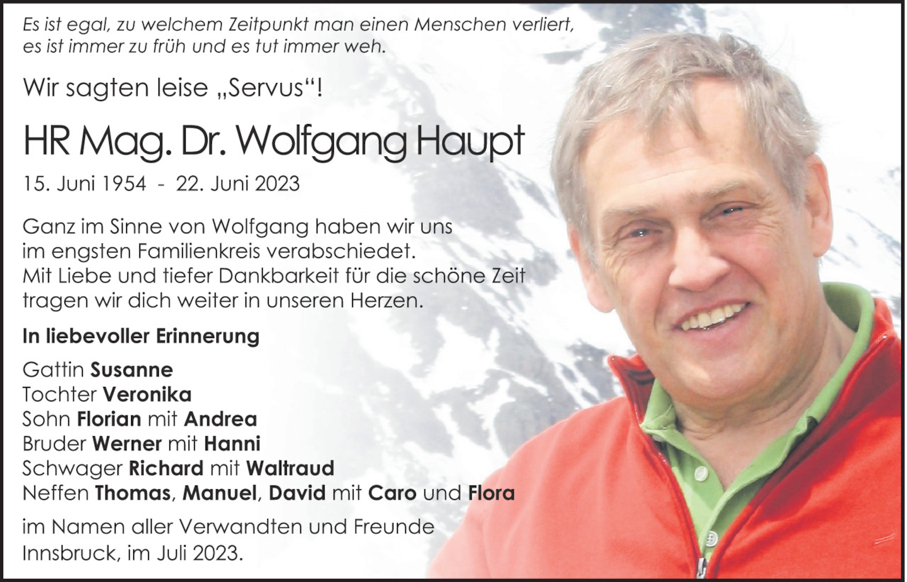 Wolfgang Haupt Bild