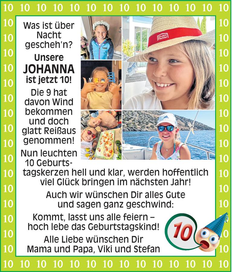 Johanna 10. Geburtstag Bild