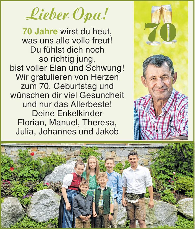 70. Geburtstag Opa Bild