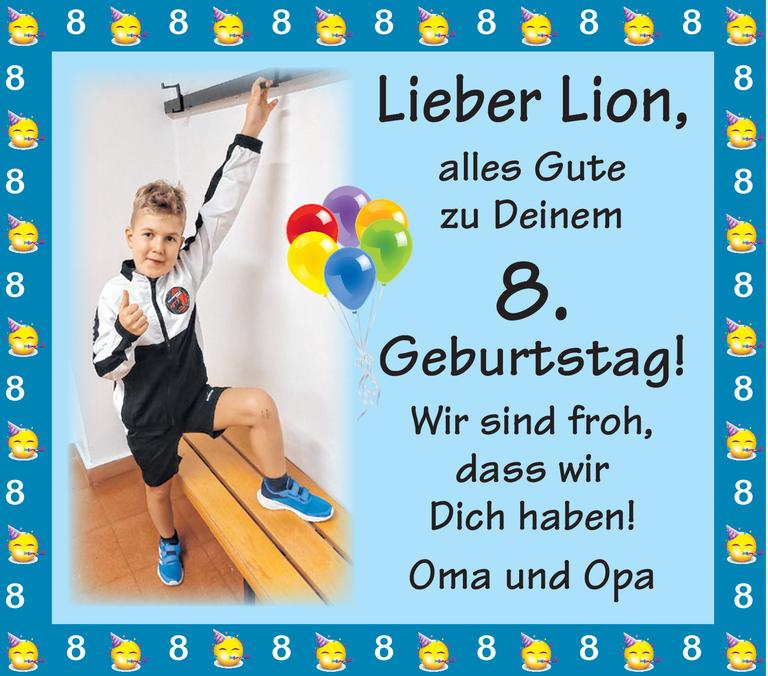 8. Geburtstag Lion Bild