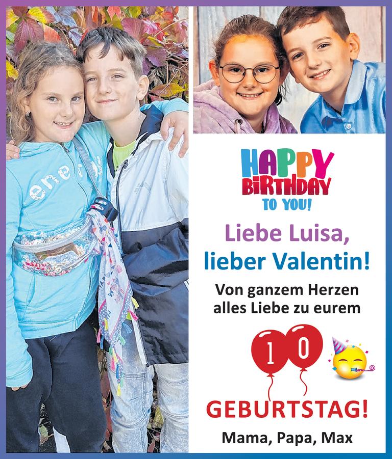 Liebe Luisa, lieber Valentin Bild