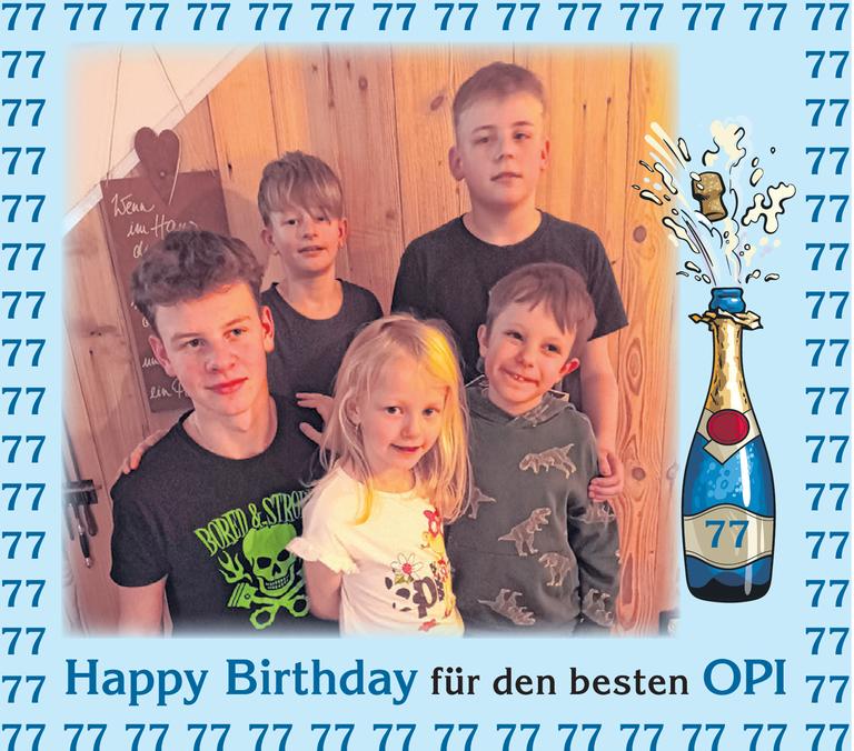 77. Geburtstag Opi Bild