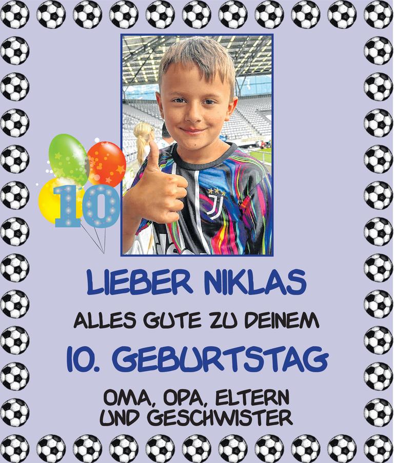 10. Geburtstag Niklas Bild