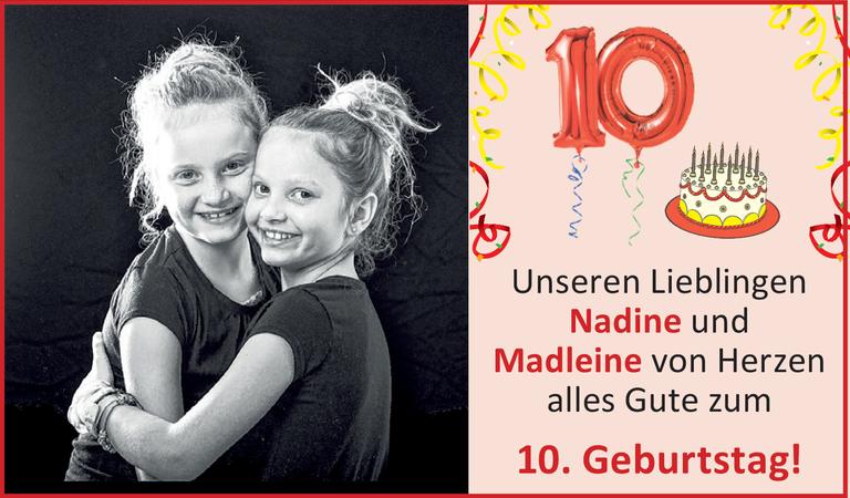 10. Geburtstag Nadine und Madleine Bild