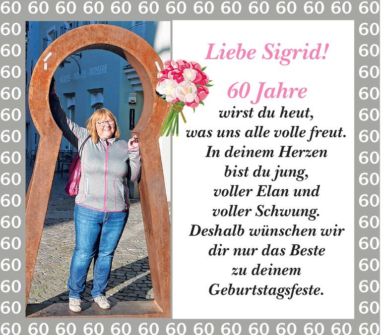 60. Geburtstag Sigrid Bild