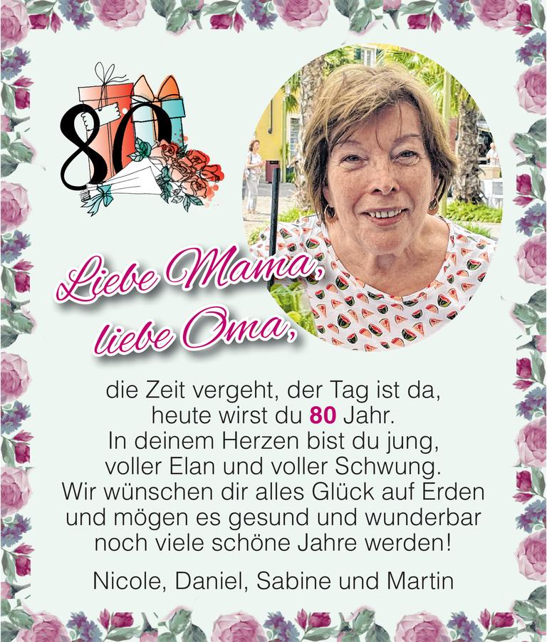 Oma 80. Geburtstag Bild
