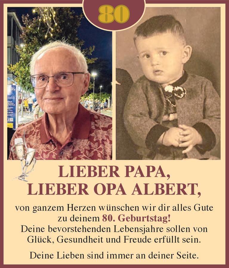 80. Geburtstag Opa Albert Bild