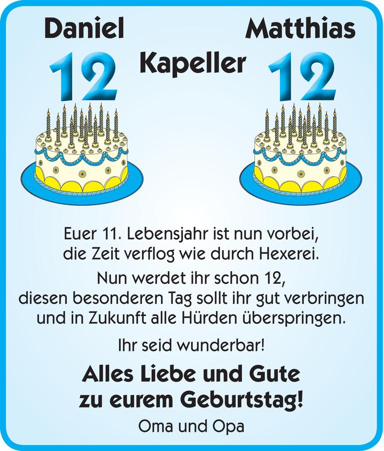 Zwillinge 12. Geburtstag Bild