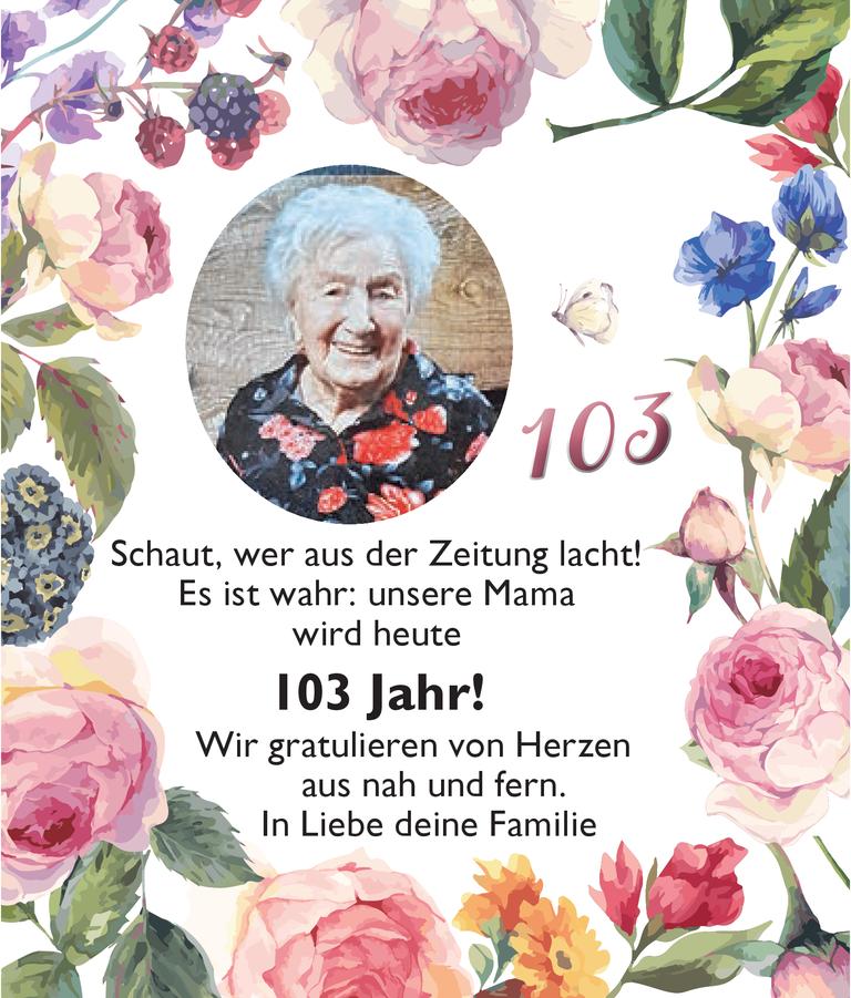 103. Geburtstag Bild