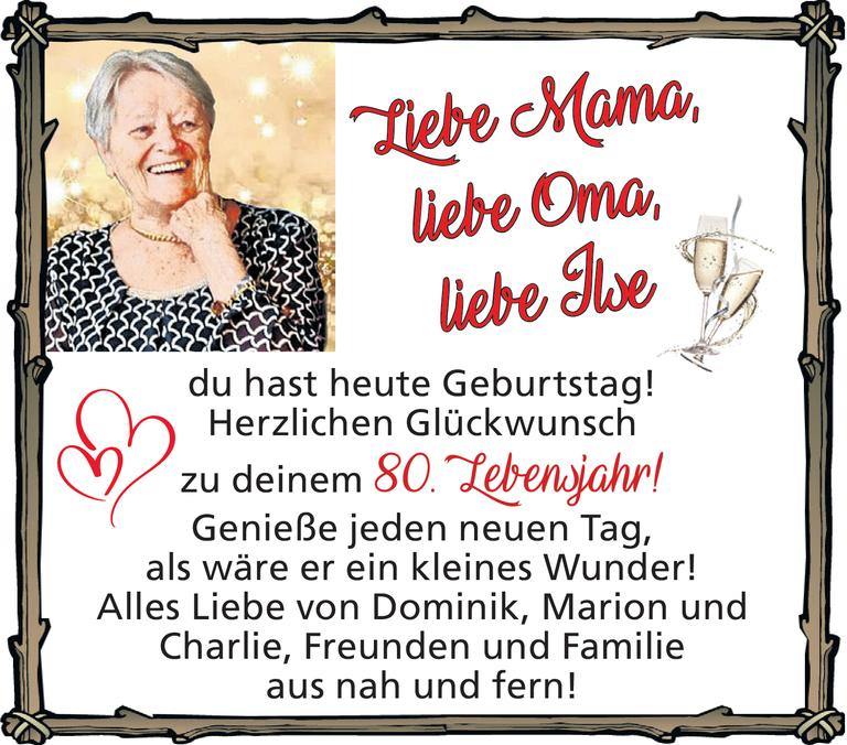 80. Geburtstag Mama Bild