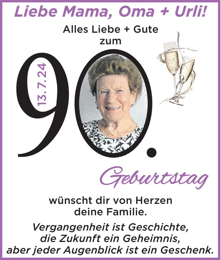 90.Geburtstag Mama Bild
