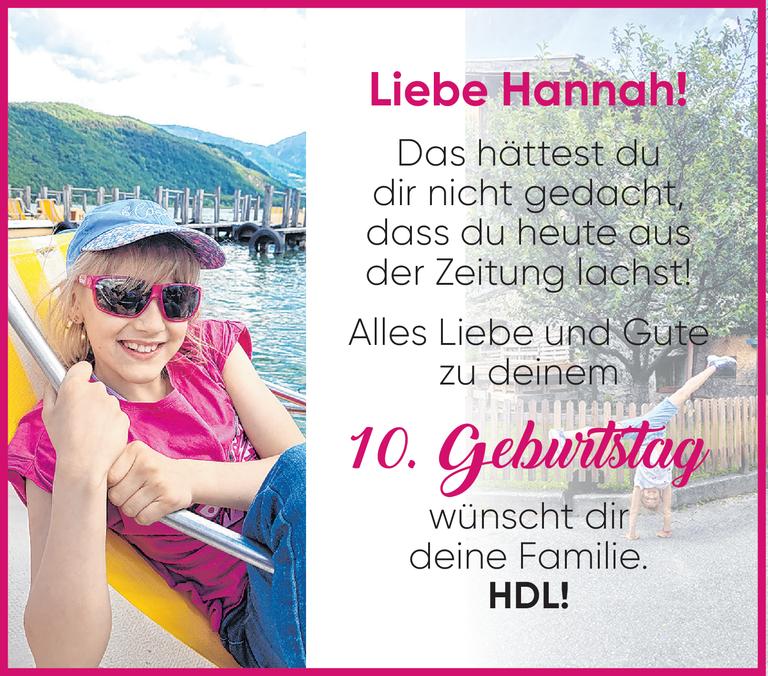 Hannah 10. Geburtstag Bild