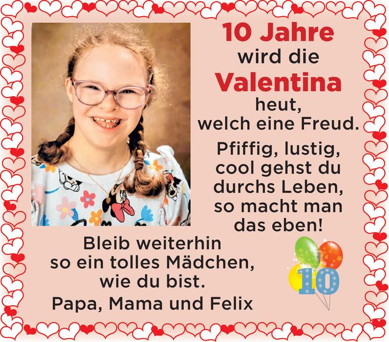 Valentina 10. Geburtstag Bild