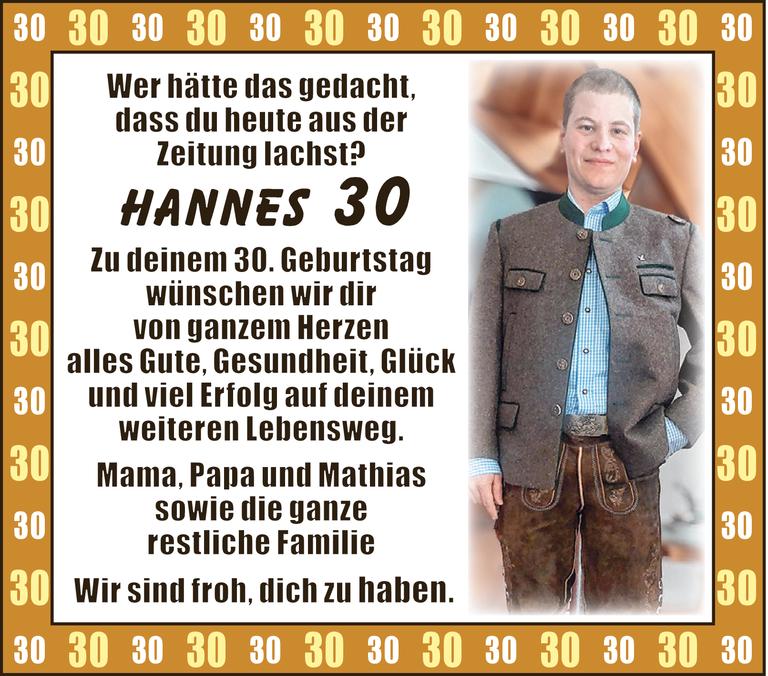 Hannes 30 Bild