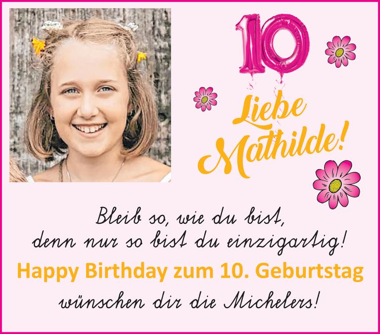 10. Geburtstag Mathilde