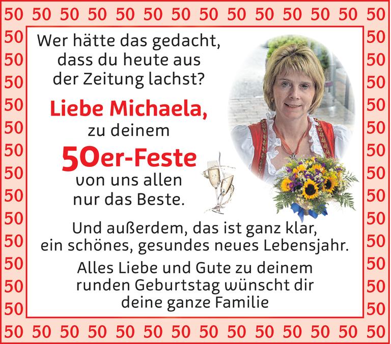 Michaela 50. Geburtstag Bild