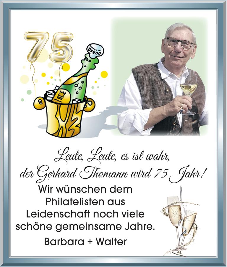 75. Geburtstag Gerhard Bild