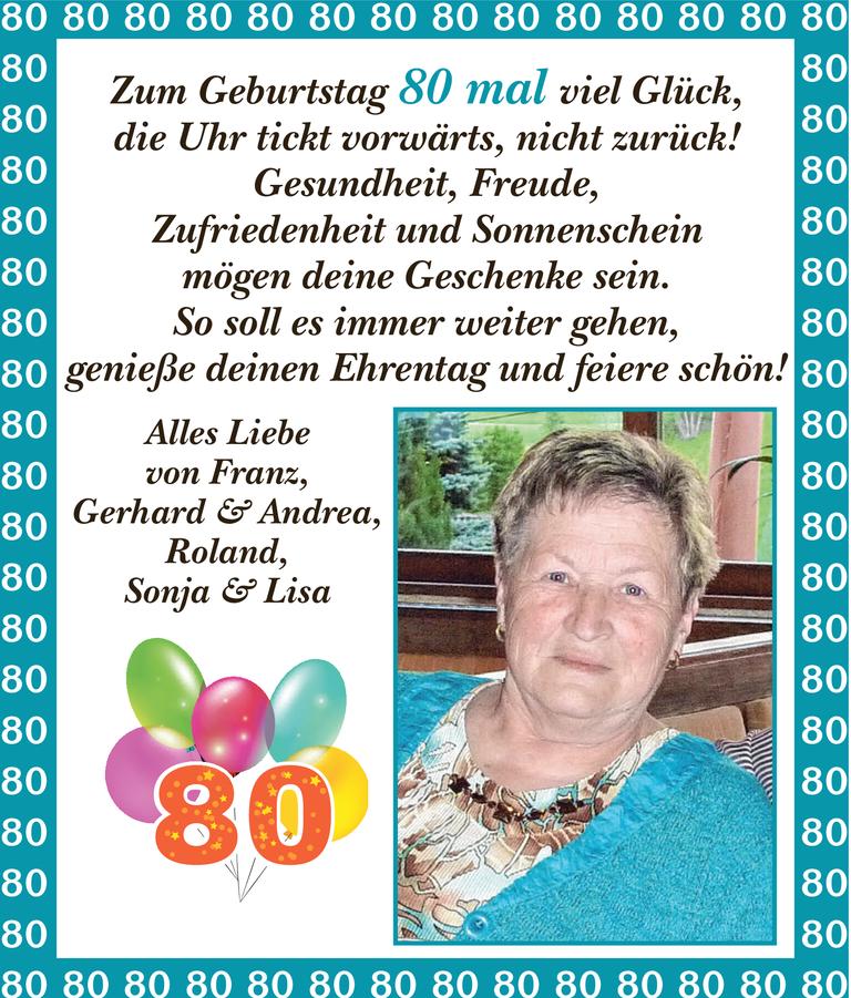 80. Geburtstag Bild