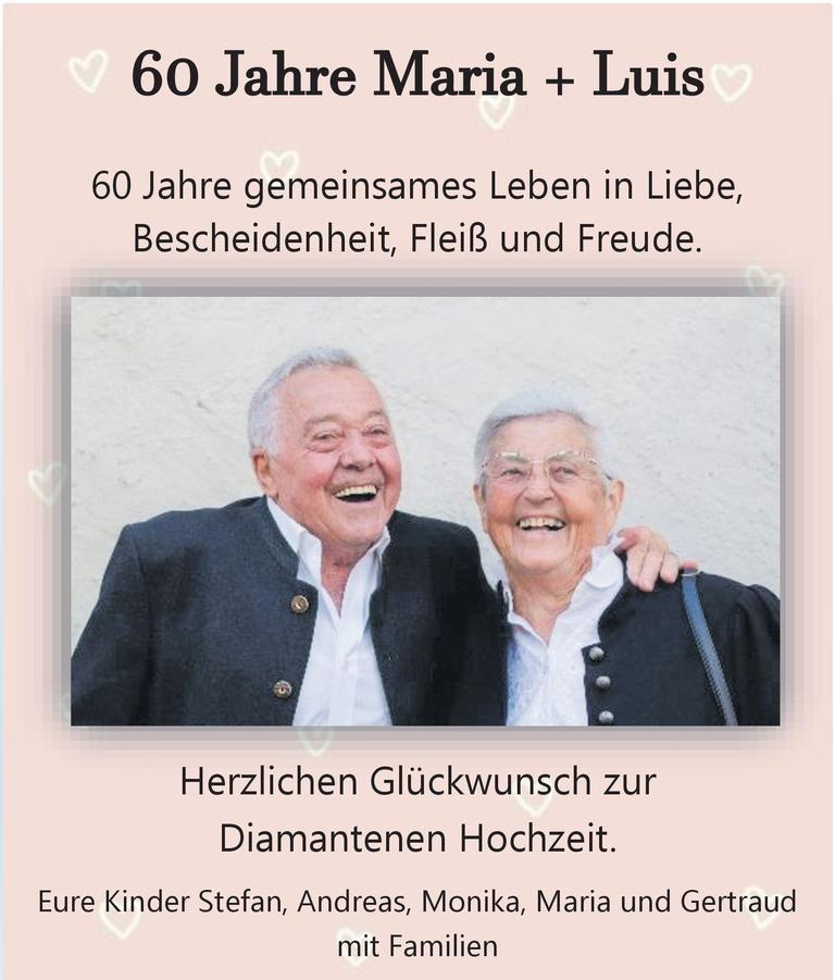 Diamantene Hochzeit Maria und Luis Bild