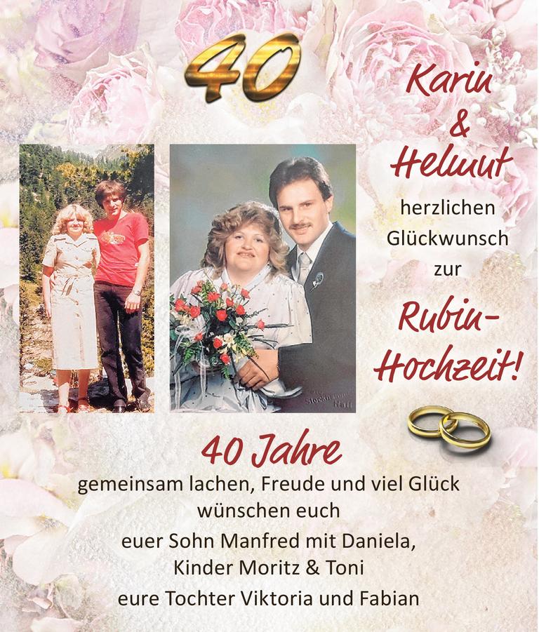 Rubinhochzeit Bild