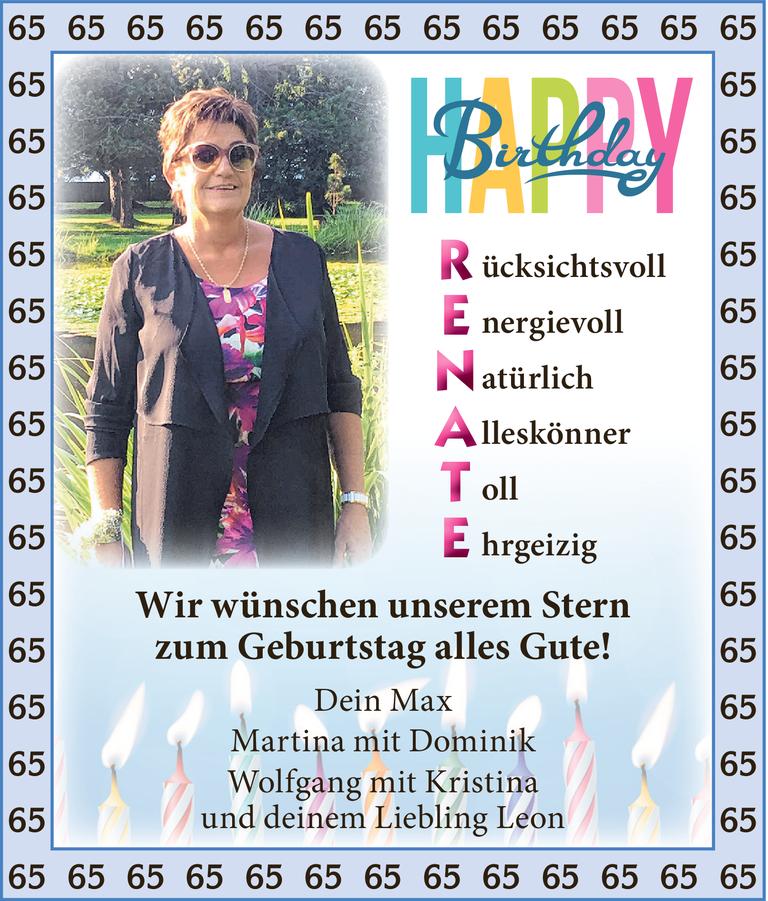 65. Geburtstag Renate Bild