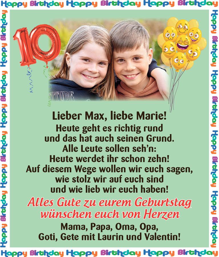 10. Geburtstag Max und Marie Bild