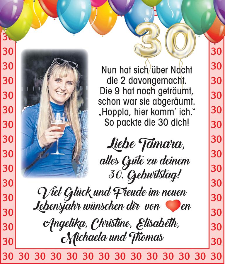 30. Geburtstag Tamara Bild