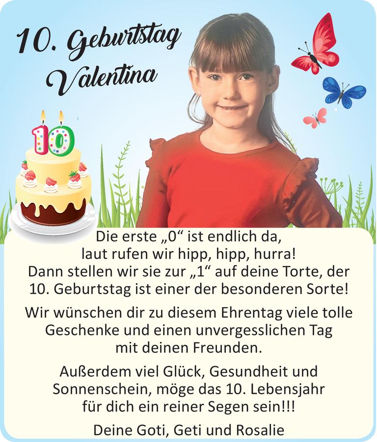 10. Geburtstag Valentina  Bild