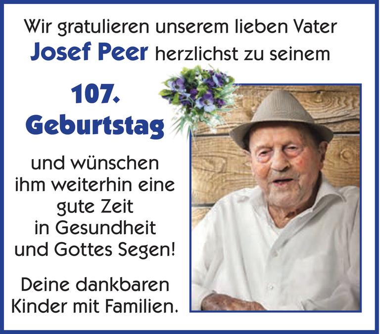 107. Geburtstag Josef Peer Bild