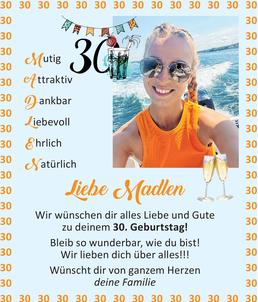 30. Geburtstag Madlen Bild