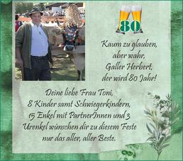 80. Geburtstag Herbert