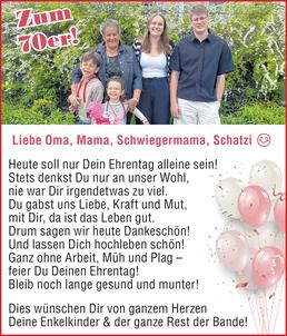 70. Geburtstag Oma Bild