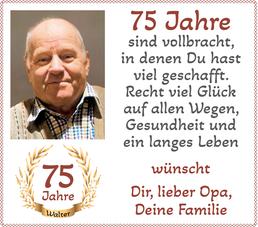 75. Geburtstag Walter Bild
