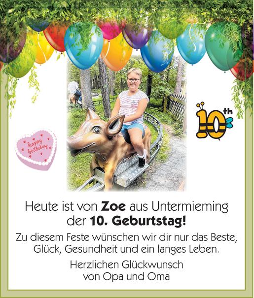 Zoe 10. Geburtstag