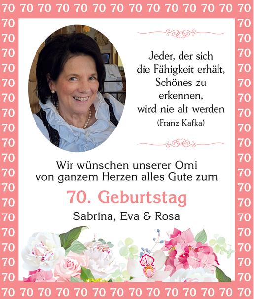 70. Geburtstag Oma Bild