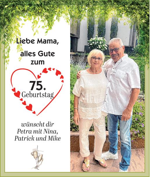75. Geburtstag Mama