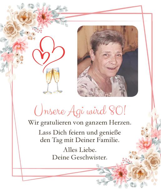 80. Geburtstag Agi